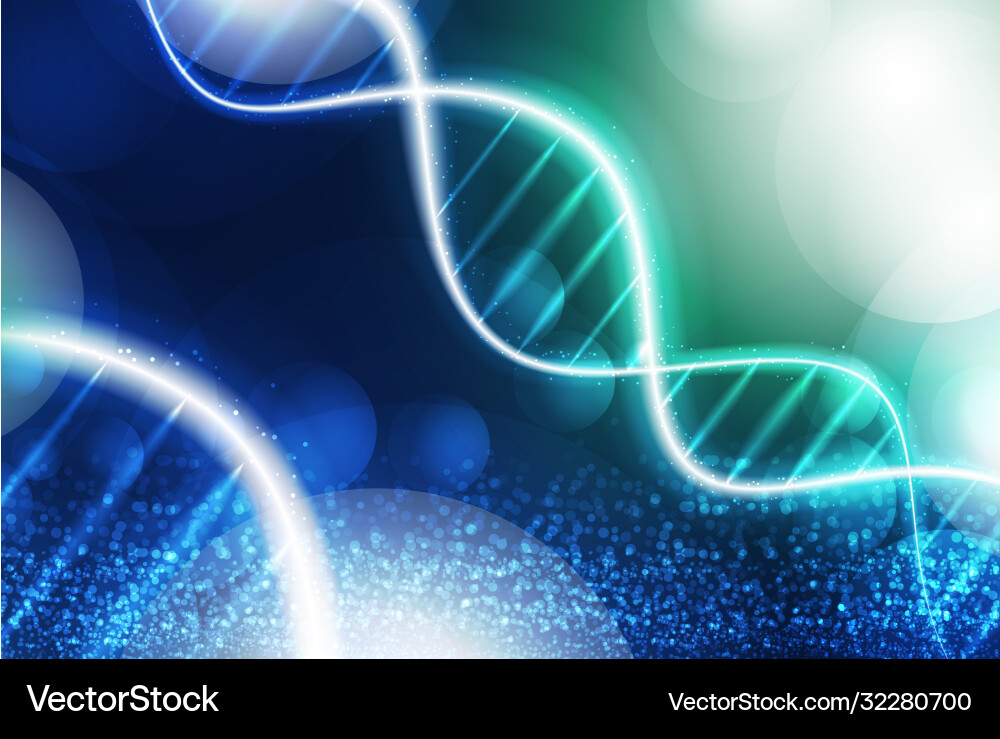 Dna digital sequence code structure with glow Dna digital sequence code structure with glow vector image