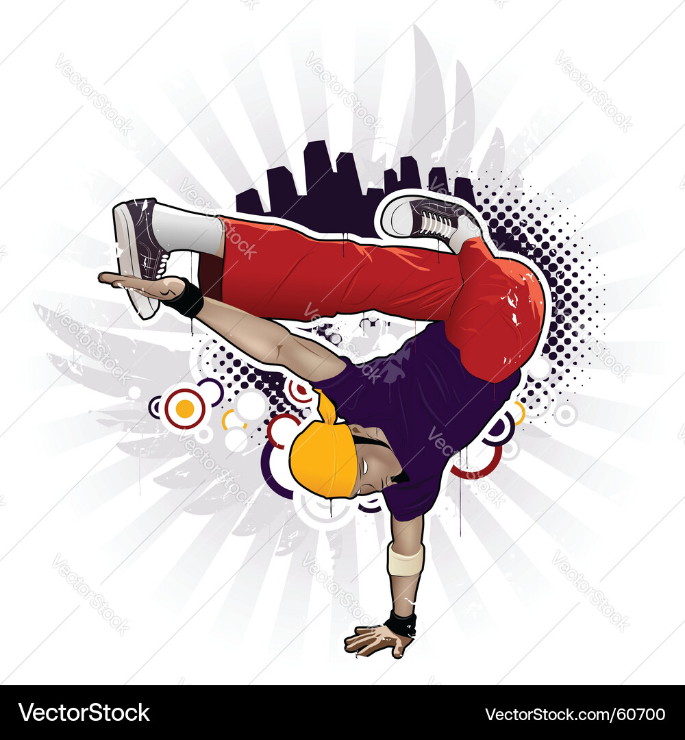 Dynamic Breakdancer Vector Image
