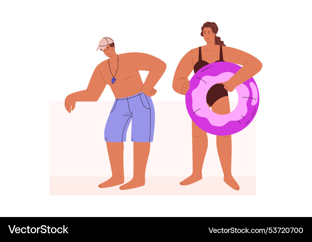 Girl in a swimsuit Vector Image