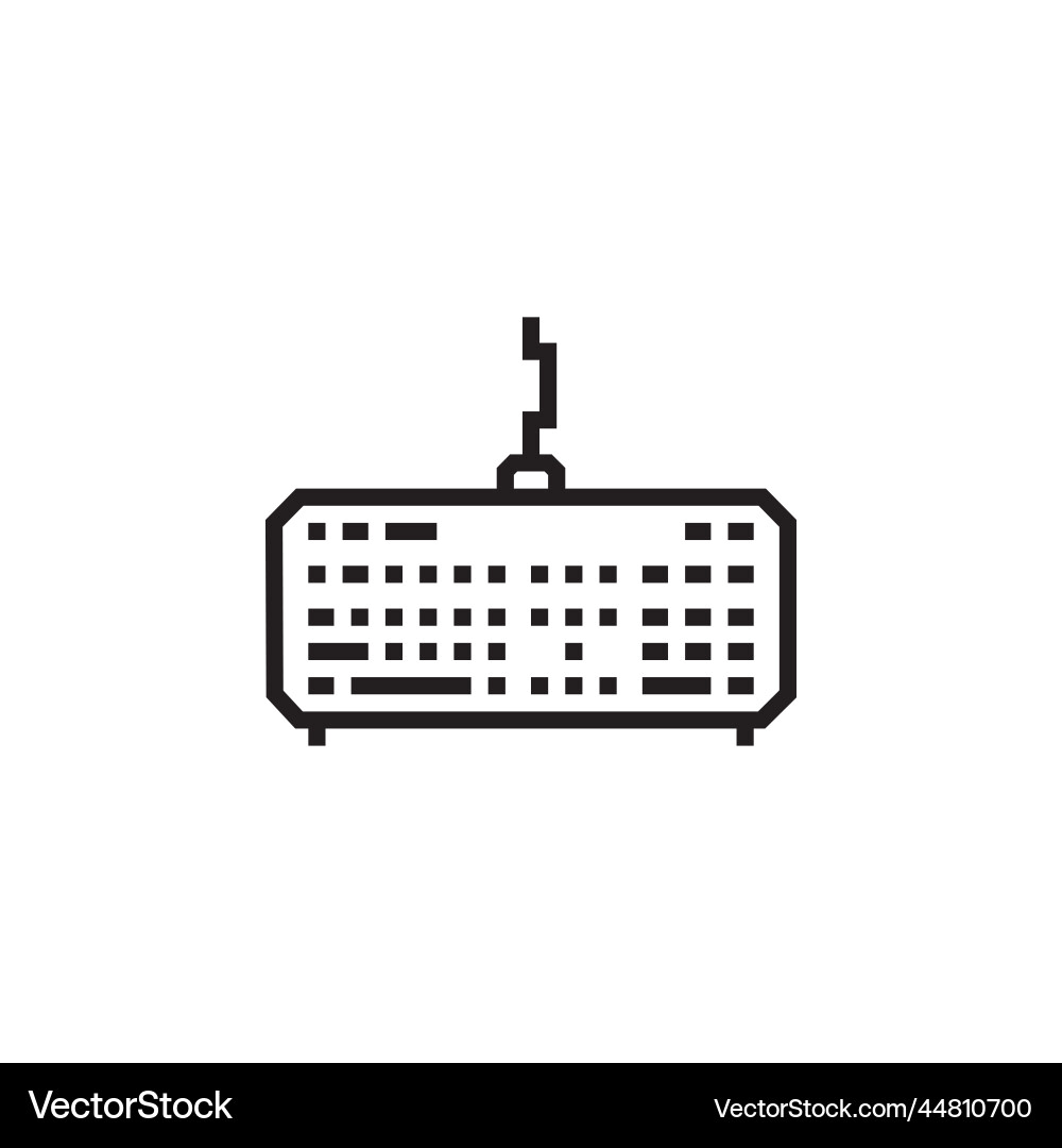 Keyboard icon computer component outline Keyboard icon computer component outline vector image