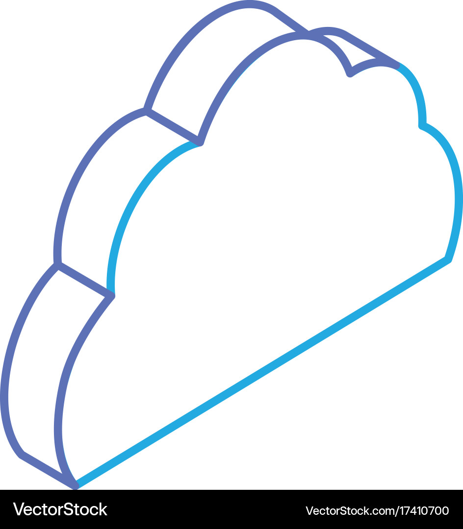 Line cloud data service to security connect vector image