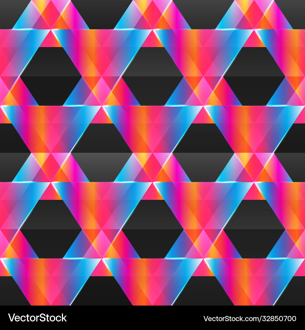 Neon Triangle Pattern - Abstract vector image