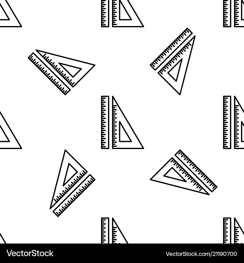 Set ruler triangular and protractor line Set ruler triangular and protractor line vector image
