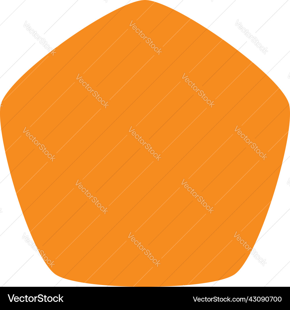 Simple rounded organic shape design element vector image