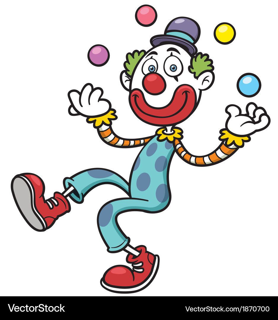 Smiling Clown Character vector image