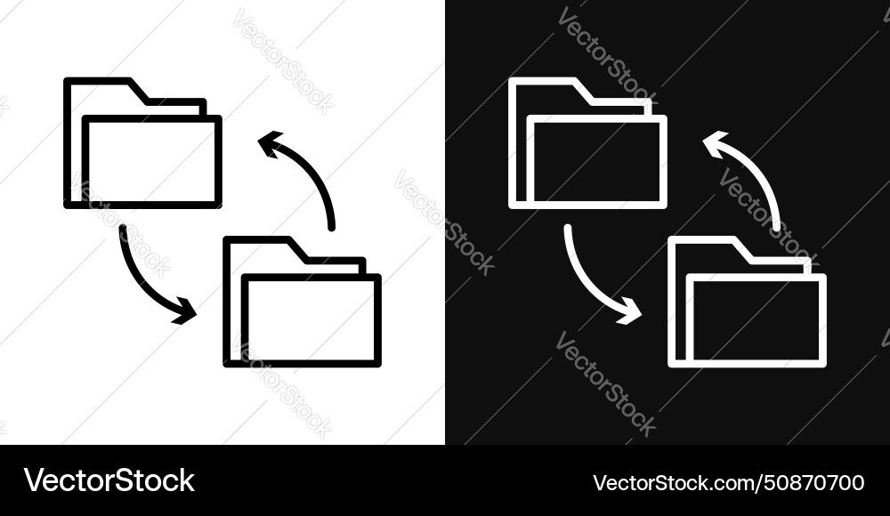 Synchronization icon set share backup data symbol Vector Image