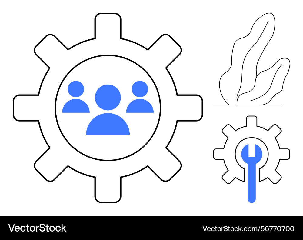 Team collaboration and workflow optimization vector image