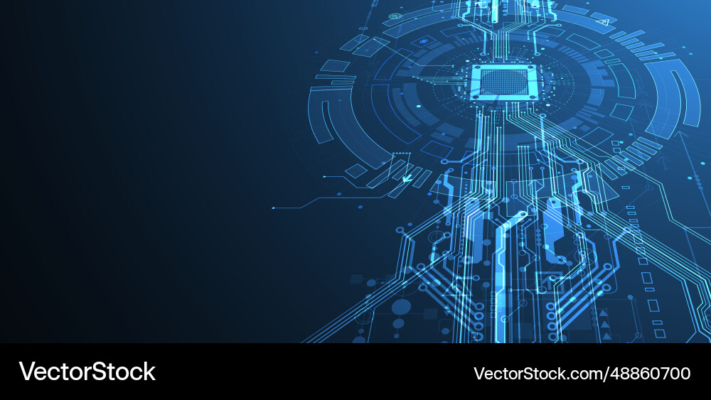 Technological Circuit Background vector image