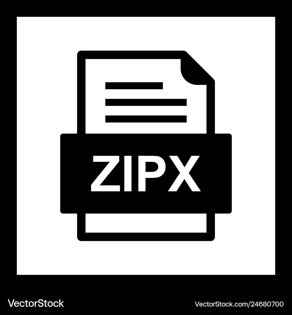 Zipx file document icon vector image
