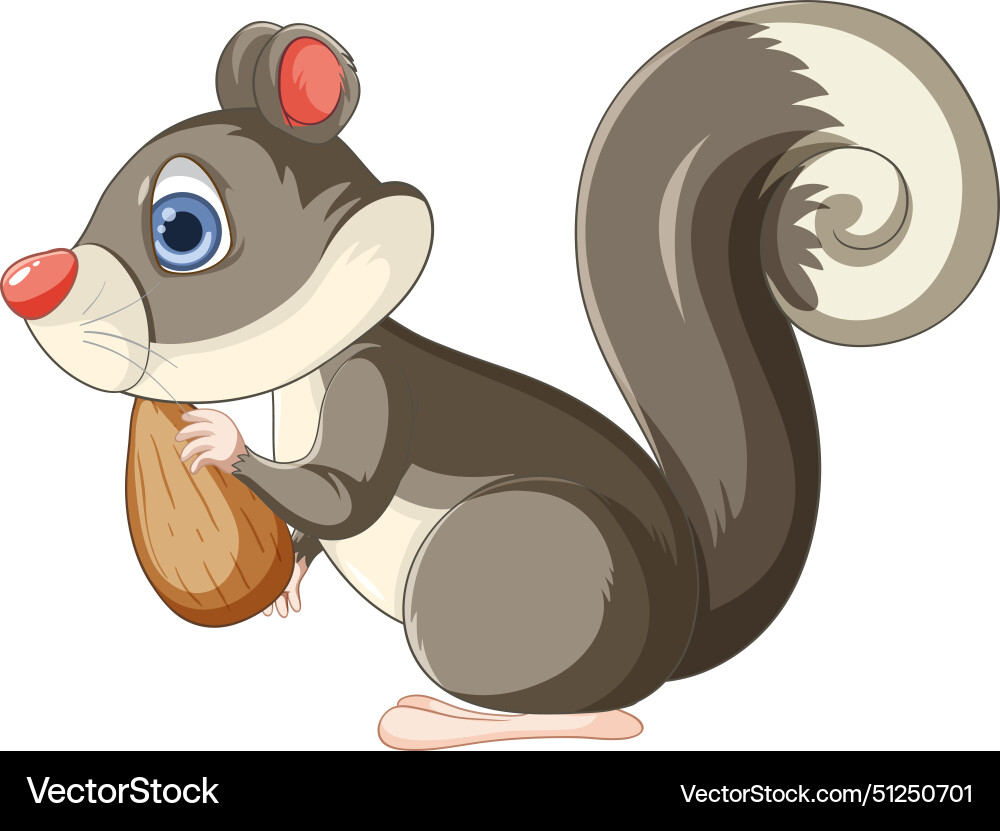 A squirrel with an acorn Vector Image