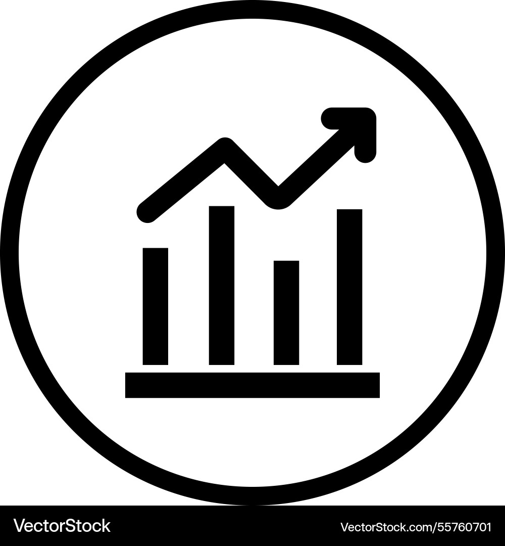 Bar graph icon design Vector Image