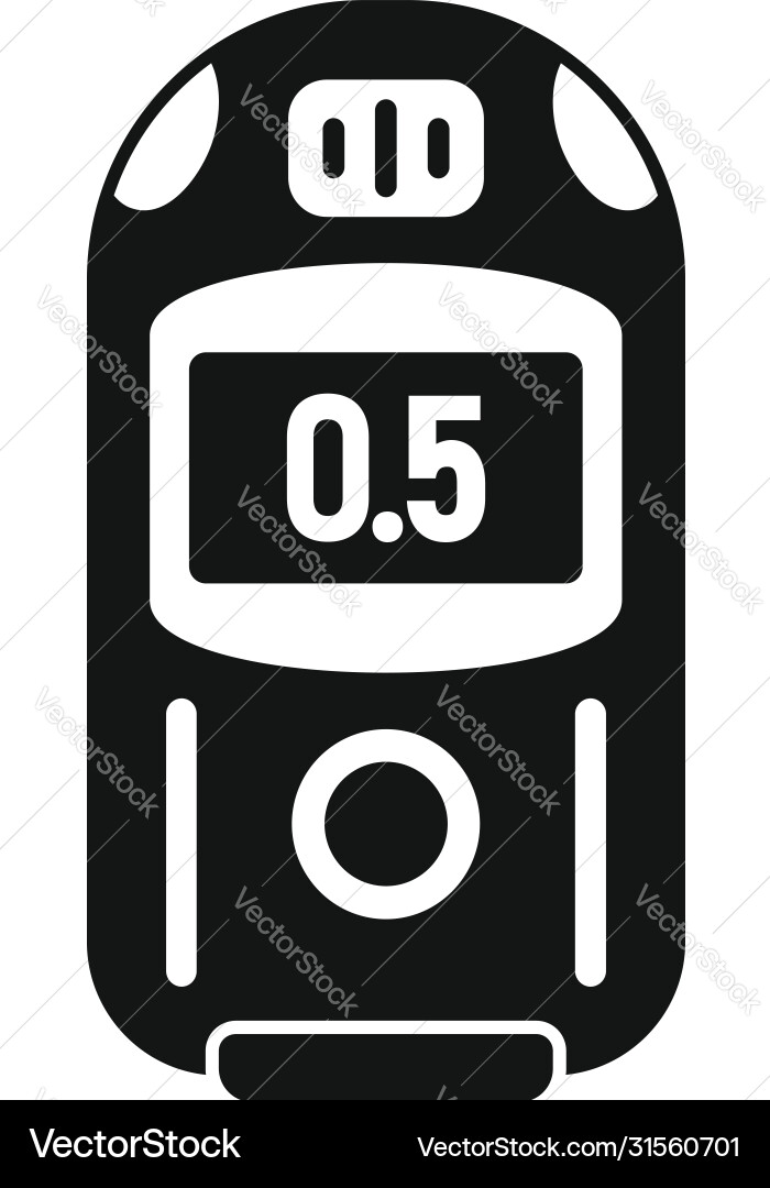 Digital dosimeter icon simple style Digital dosimeter icon simple style vector image