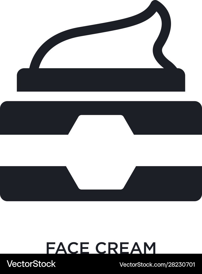 Face cream isolated icon simple element from vector image