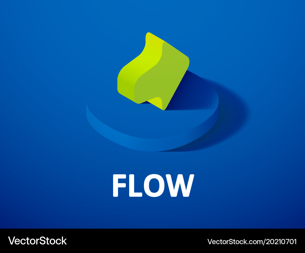Flow isometric icon isolated on color background Vector Image