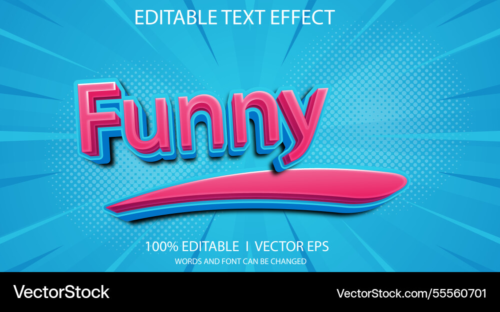 Funny text effect with modern style design Funny text effect with modern style design vector image