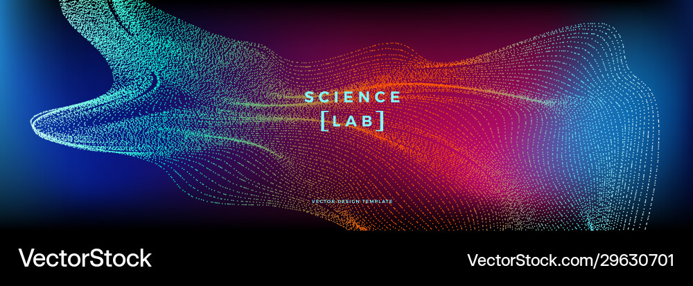 Futuristic background with dynamic particles Vector Image