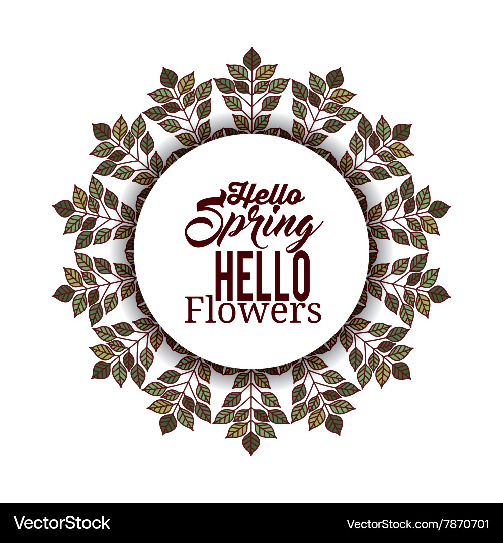 Hello spring design Vector Image