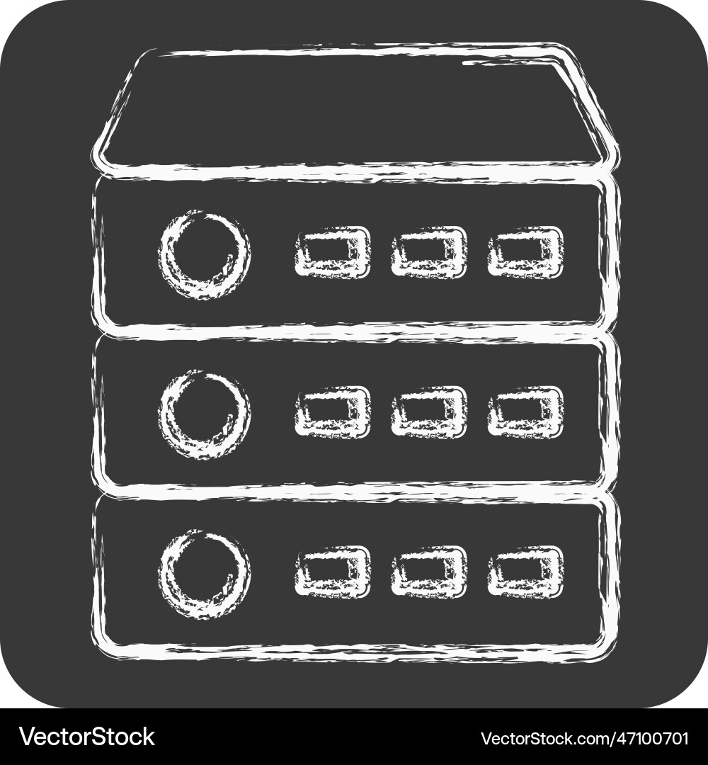 Icon server suitable for computer components Vector Image