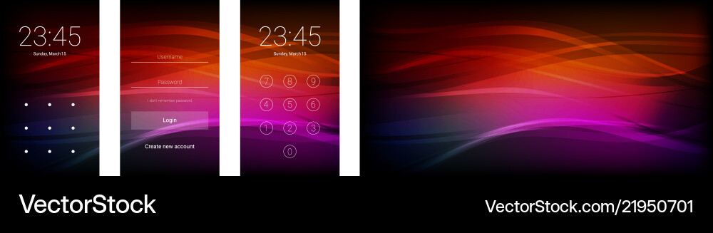 Interface and background Vector Image