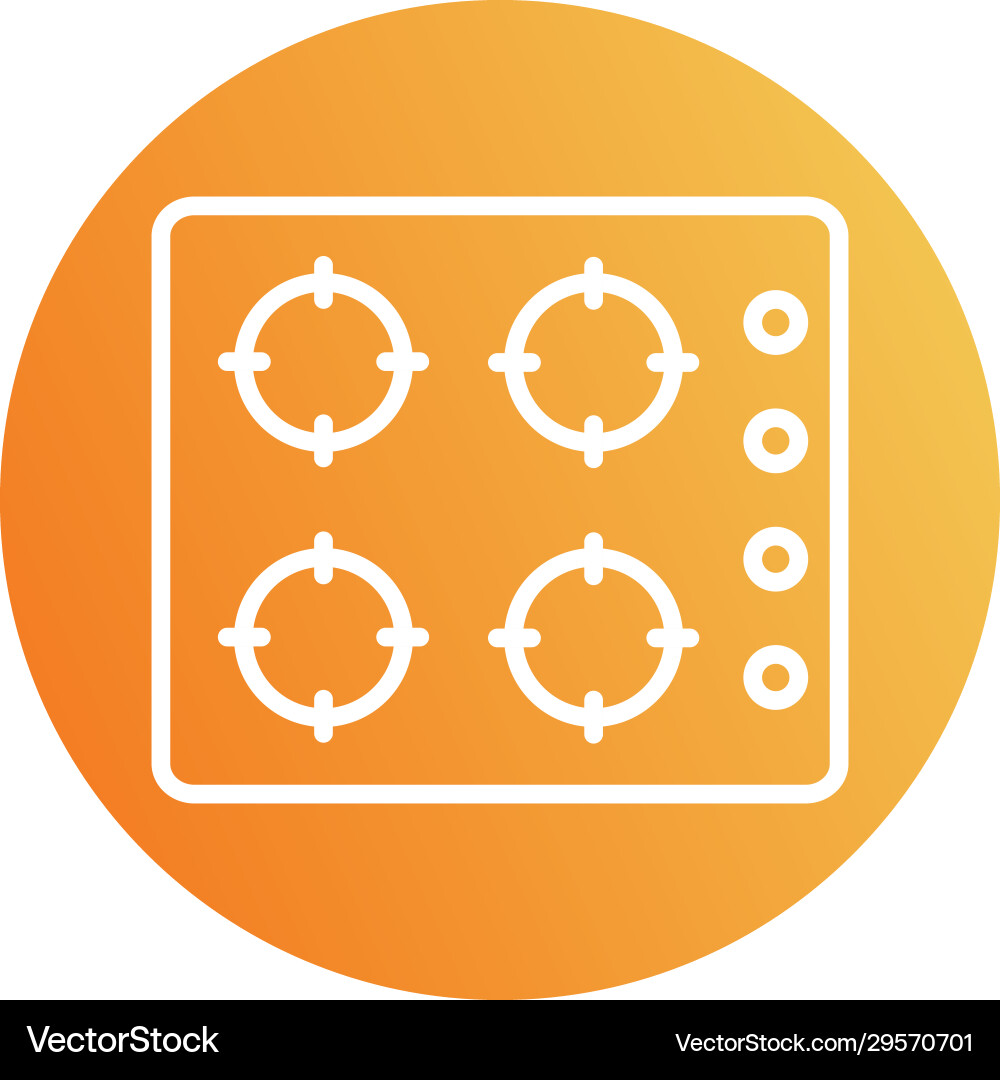 Isolated stove block style icon design vector image
