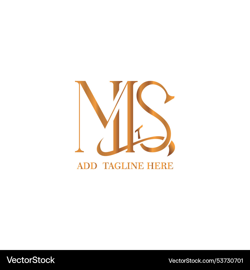 Mls logo initial design abstract typography Mls logo initial design abstract typography Vector Image