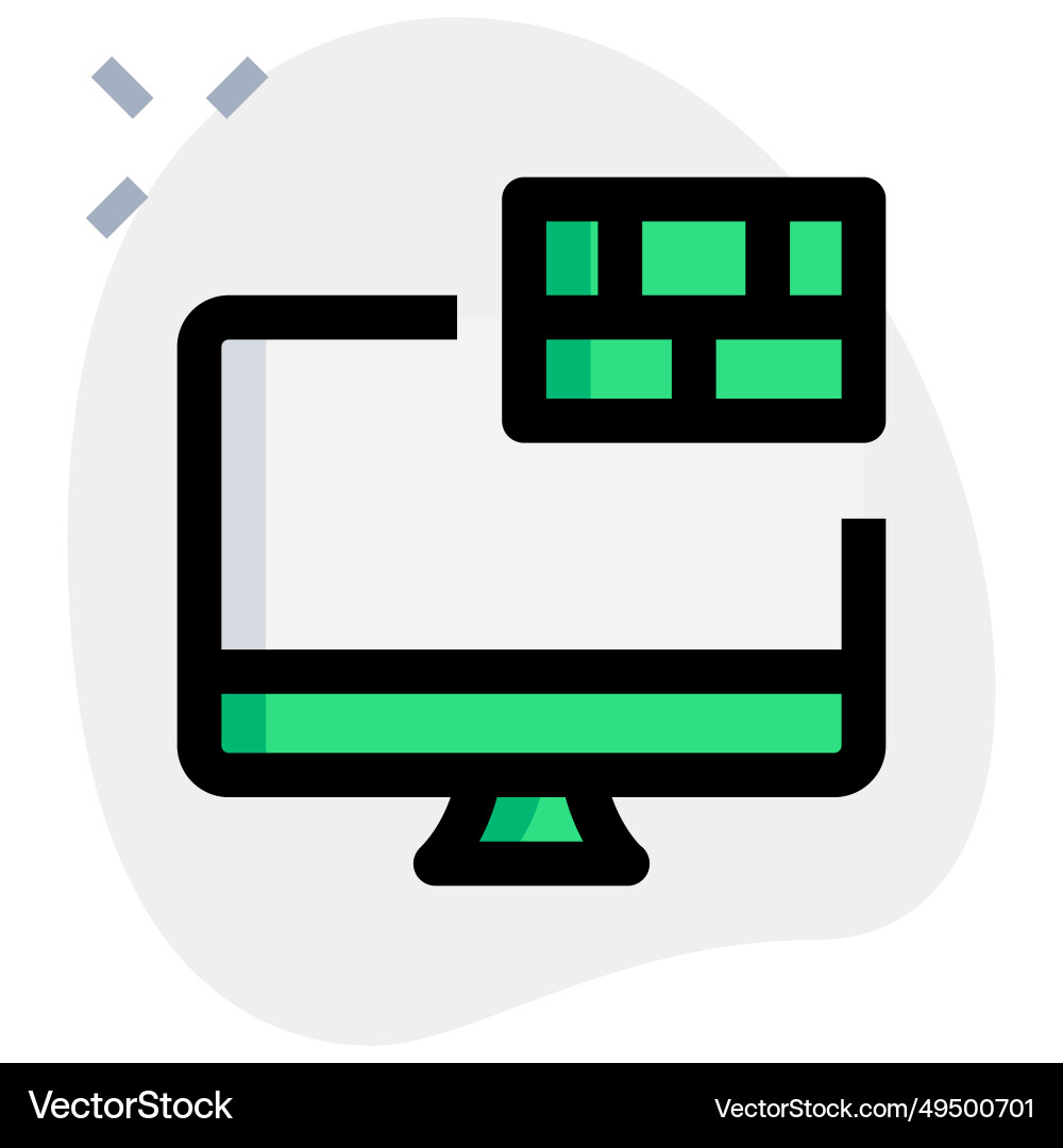 Security software protecting desktop from threats Vector Image