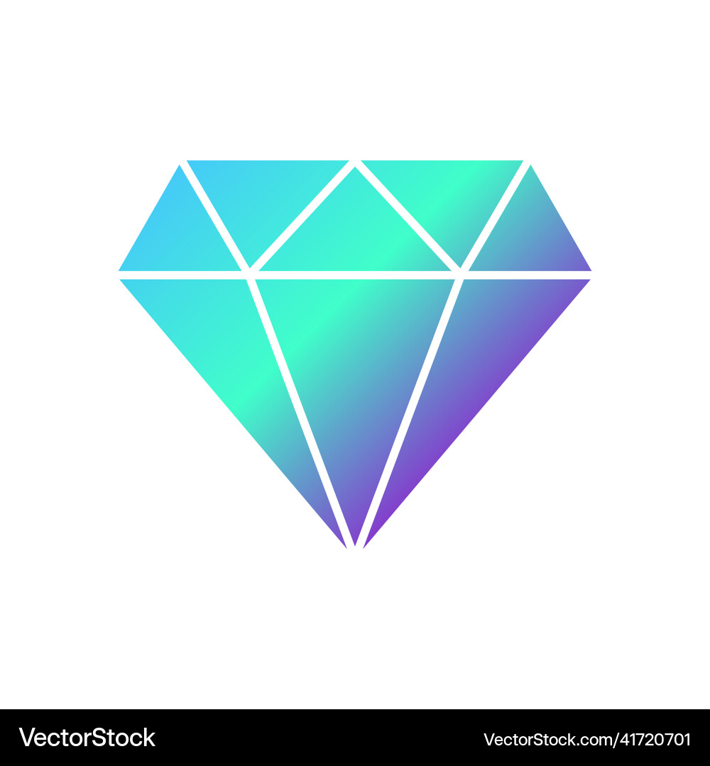 Simple icon gem element for your design Vector Image