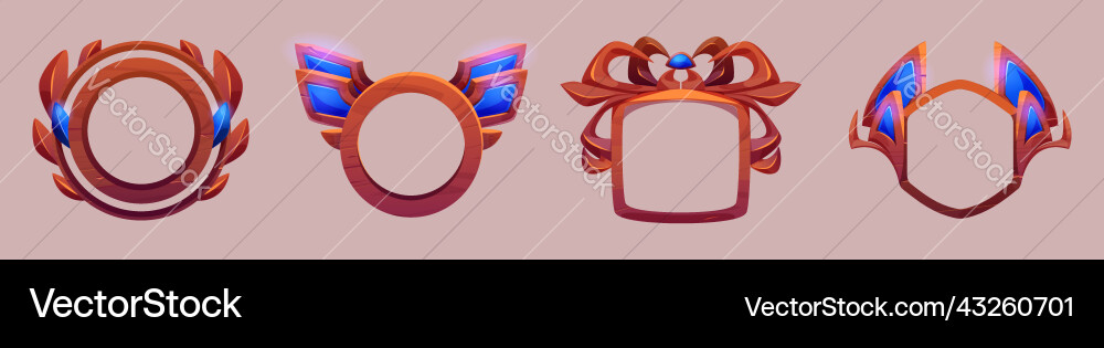 Spielebene oder Avatar Frames ui icons set Spielebene oder Avatar Frames ui icons set vektorbild