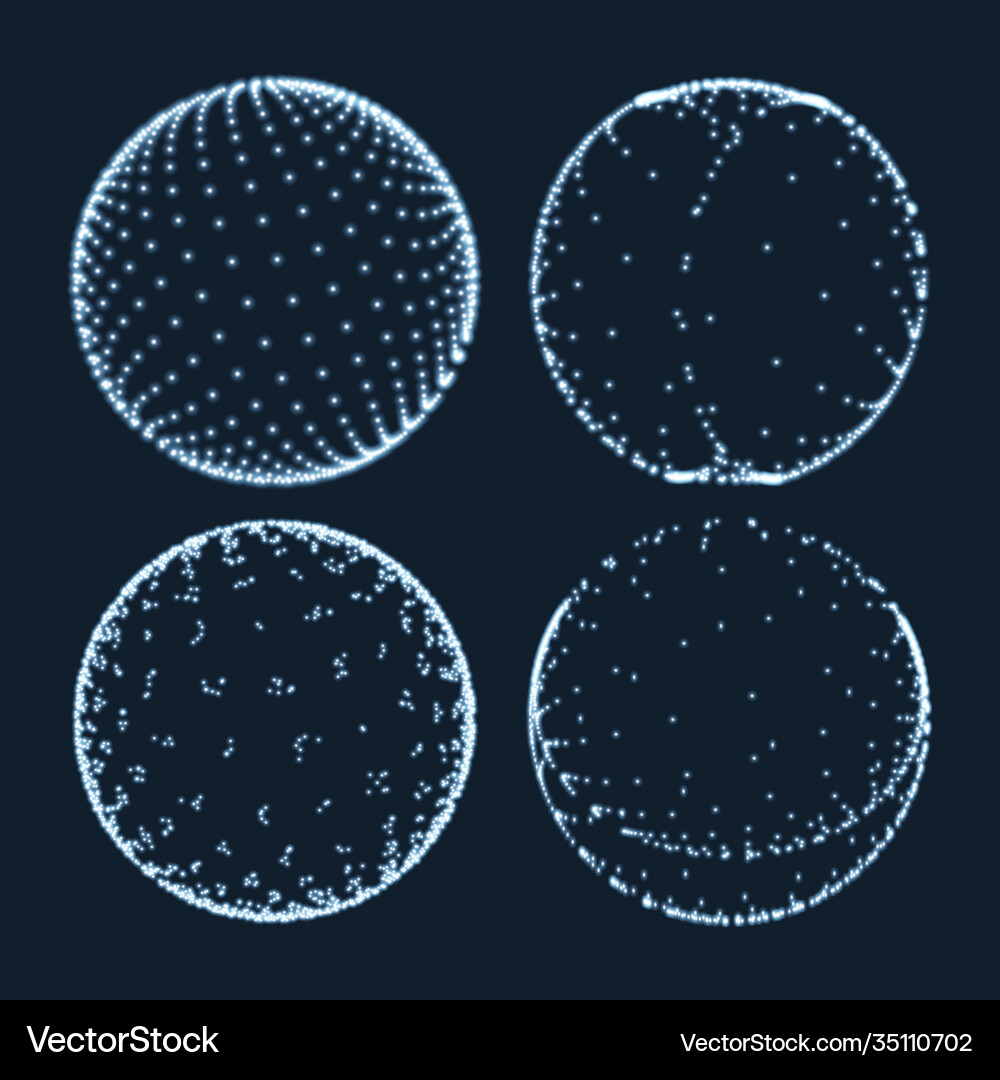 Abstract sphere consisting points Abstract sphere consisting points Vector Image