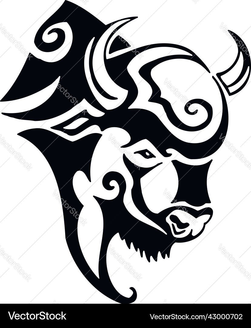Bison - wild animals logo animal Vector Image