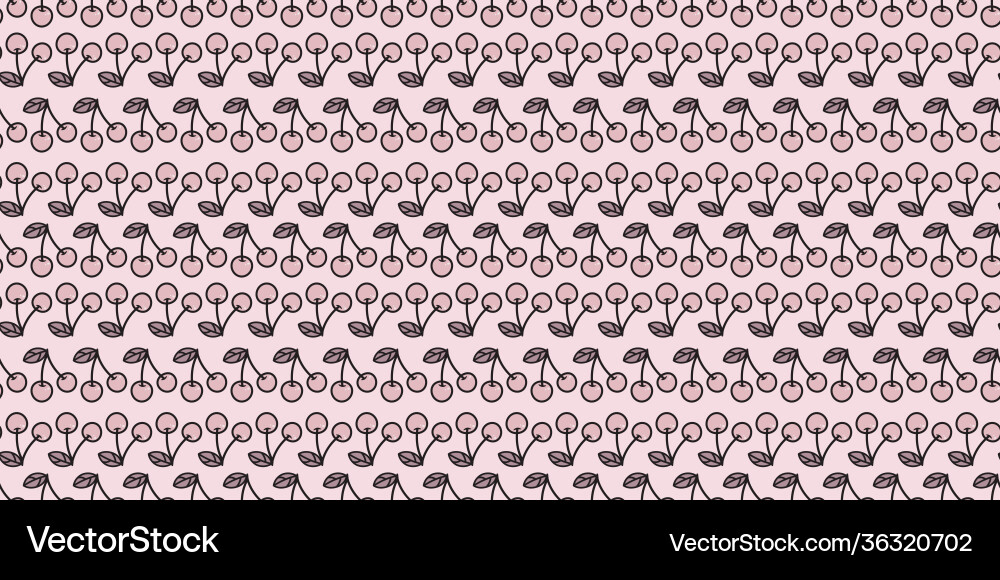 Cherry seamless repeat pattern background Cherry seamless repeat pattern background vector image