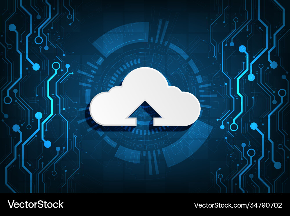 Cloud for uploading data Vector Image