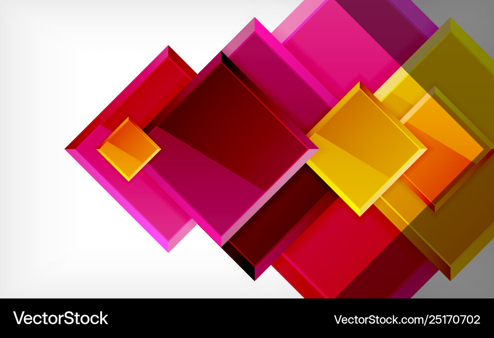 Colorful square and rectangle blocks background Vector Image