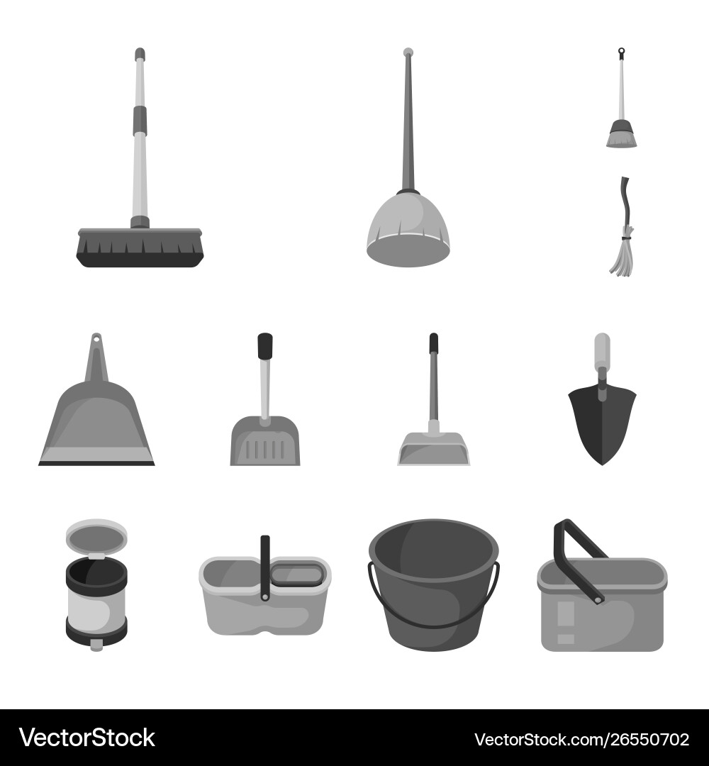 Design tool and mopping symbol set Design tool and mopping symbol set vector image