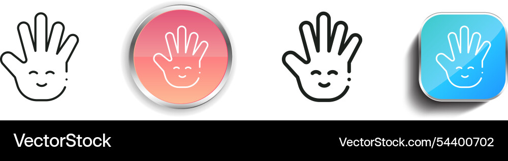 Funny icon thin linear regular and button style Funny icon thin linear regular and button style vector image
