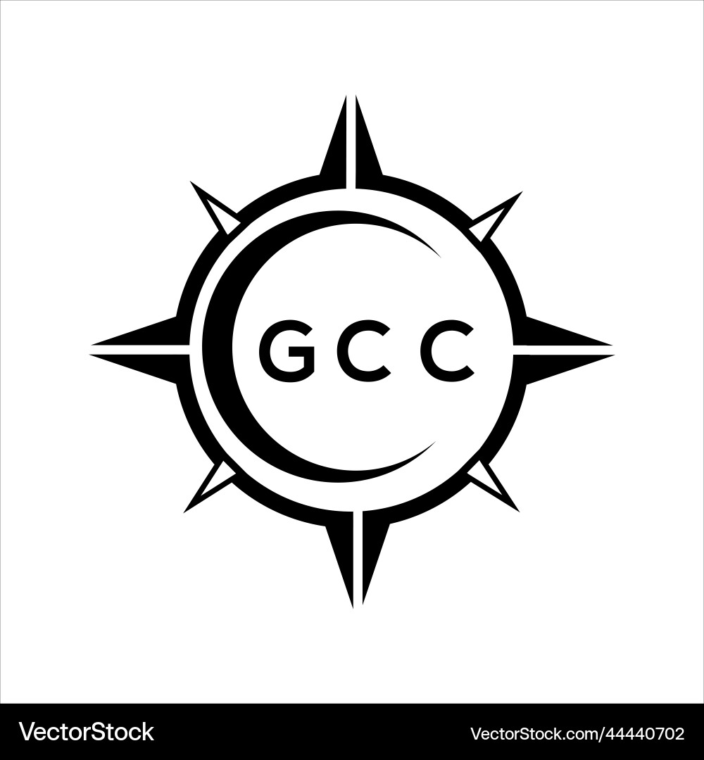 Gcc abstract technology circle setting logo vector image