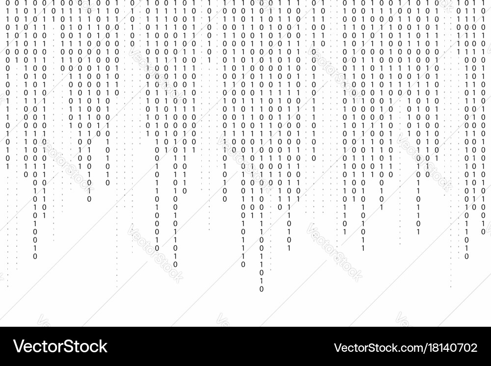Hintergrund des Binary Code Streaming Vektorbild