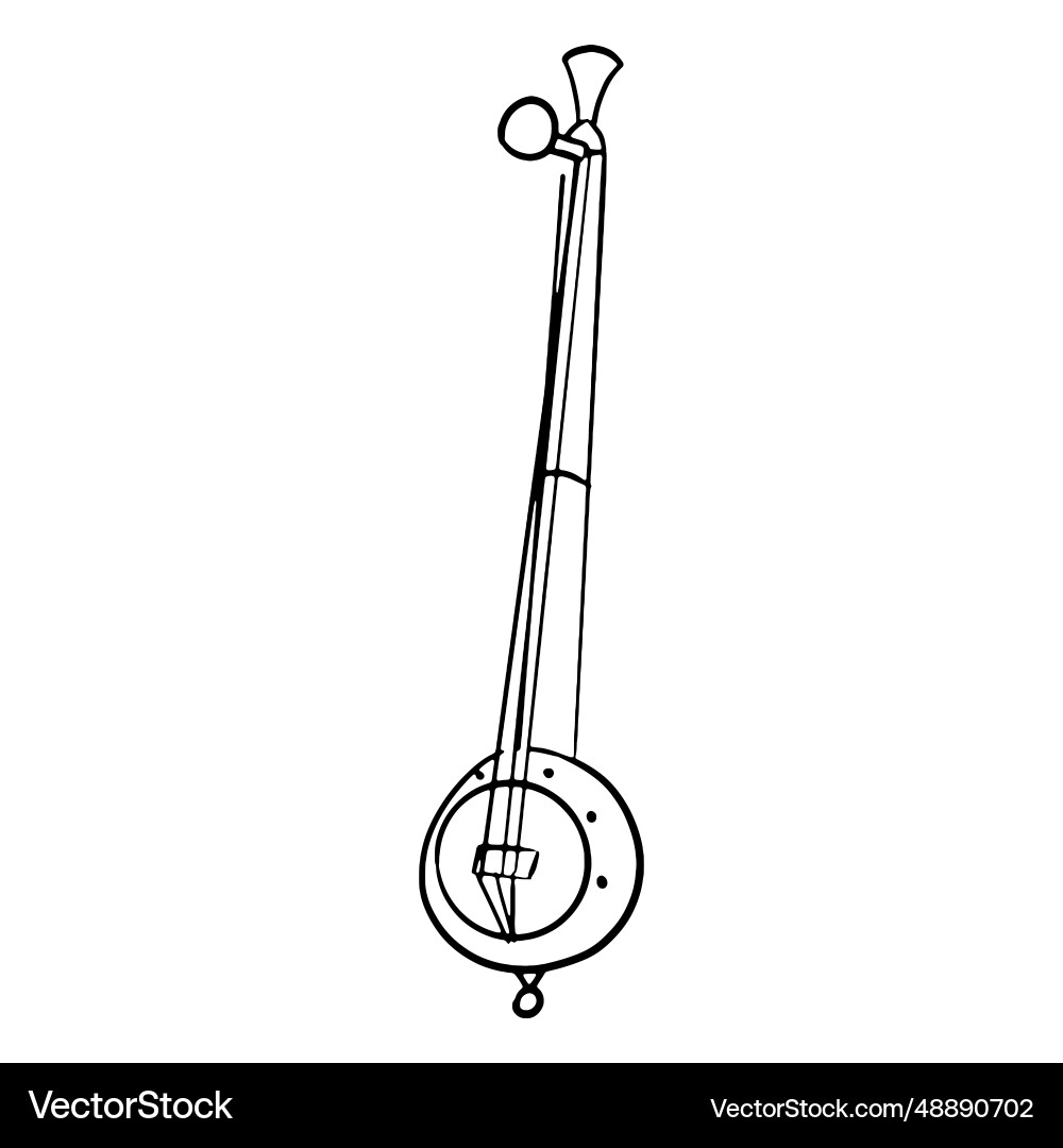 Indisches Musikinstrument tanpura Schlaganfall Indisches Musikinstrument tanpura Schlaganfall vektorbild