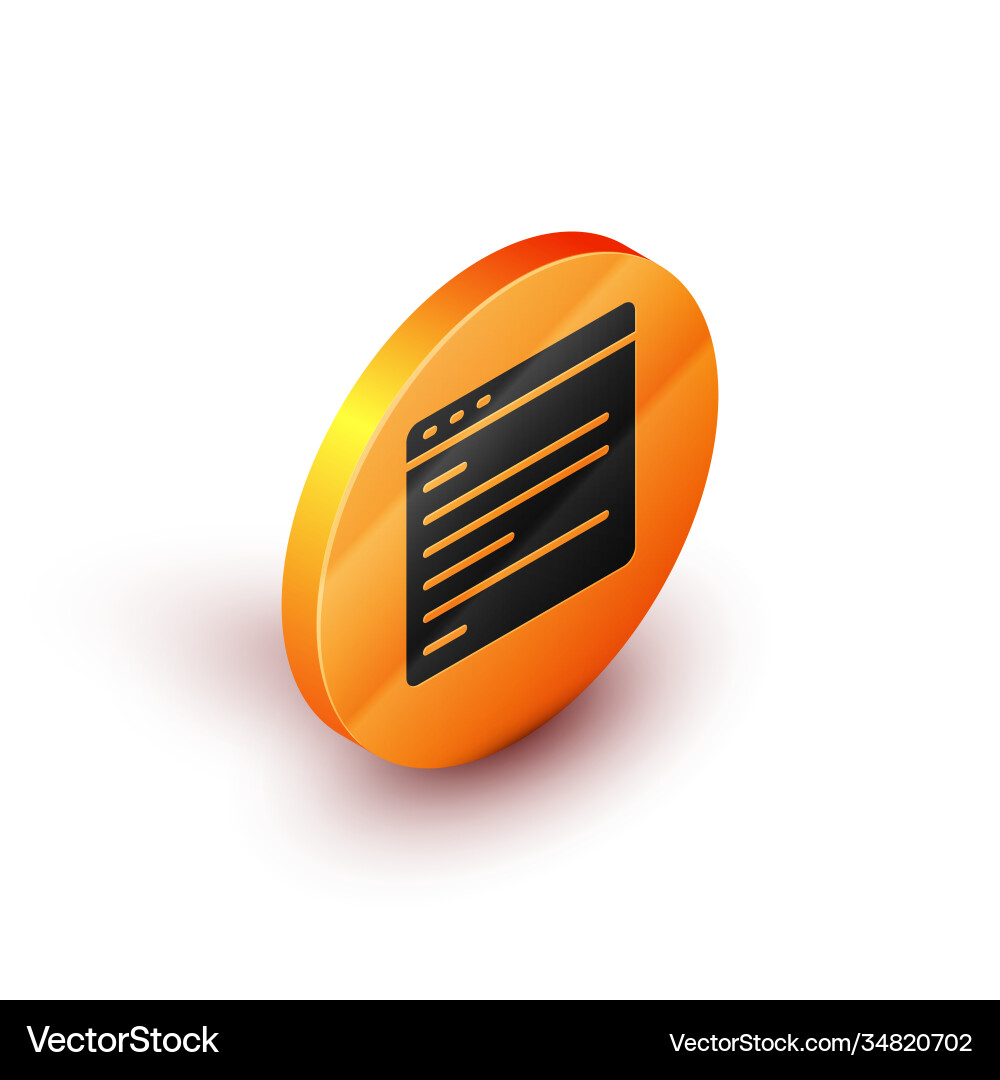 Isometric computer api interface icon isolated Isometric computer api interface icon isolated vector image