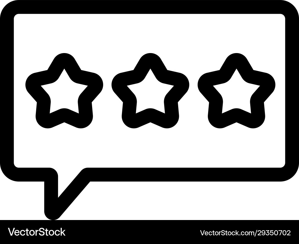 Message rating icon isolated contour Vector Image