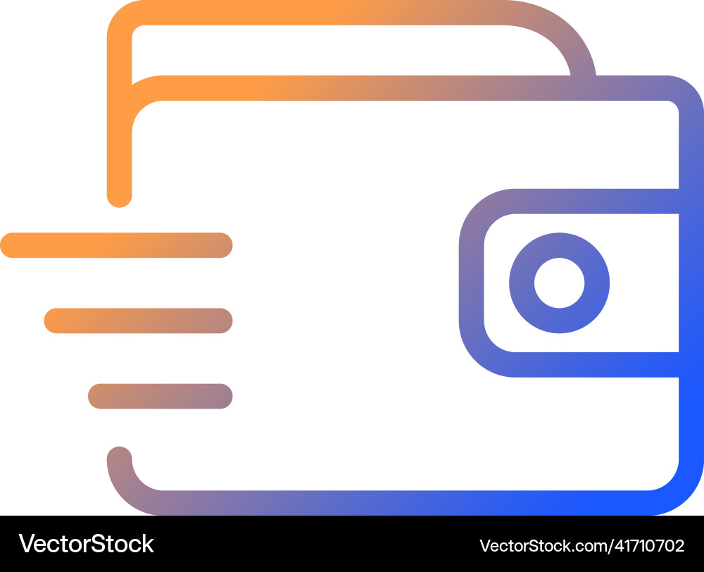 Quick payment gradient linear icon Quick payment gradient linear icon vector image
