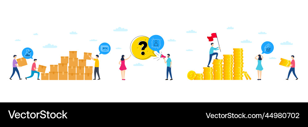 Set of developers chat image gallery Set of developers chat image gallery vector image