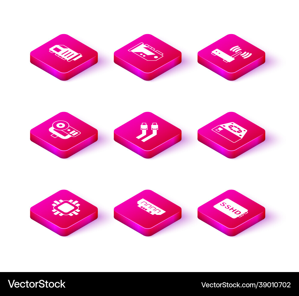 Set processor with cpu ram random access memory Set processor with cpu ram random access memory vector image