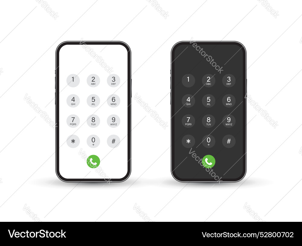 Smartphone dial button icon in flat style phone Smartphone dial button icon in flat style phone vector image