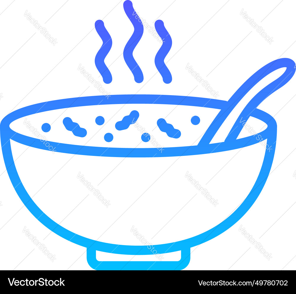 Soup line gradient icon pictogram symbol visual vector image