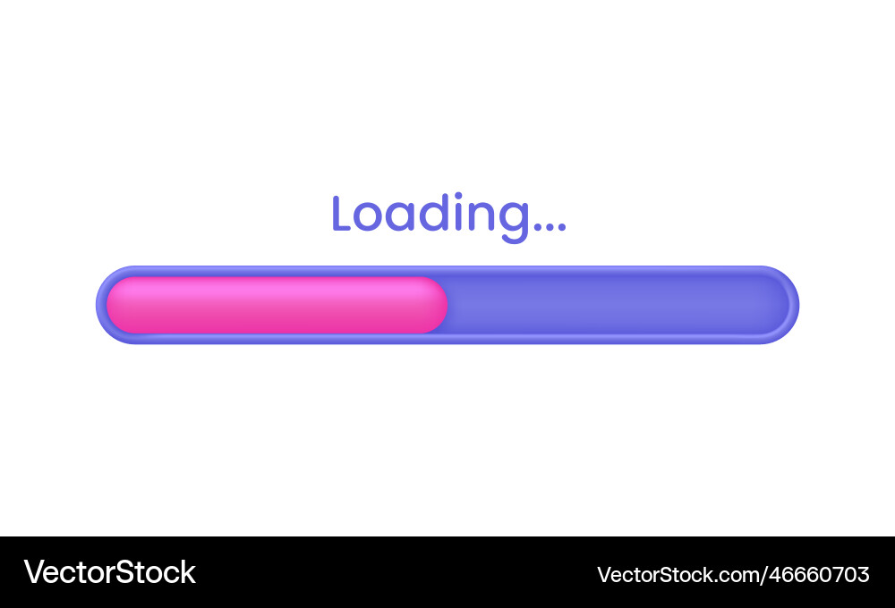 3d loading 3d loading vector image