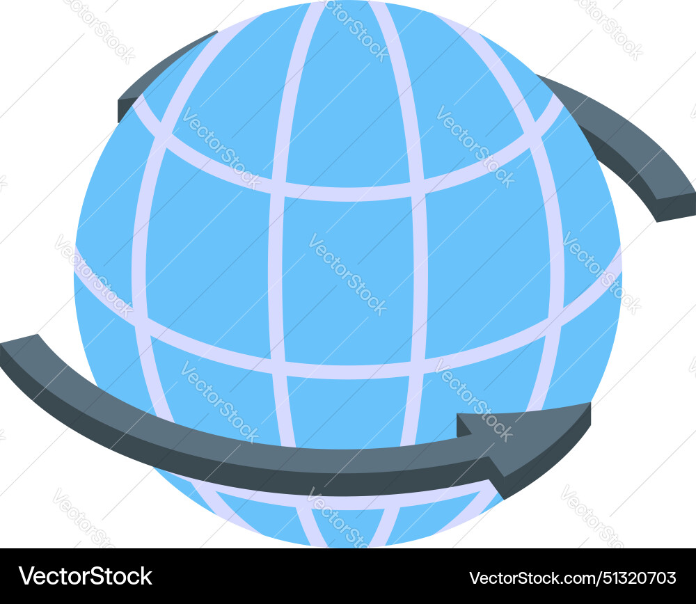 A stylized blue globe Vector Image