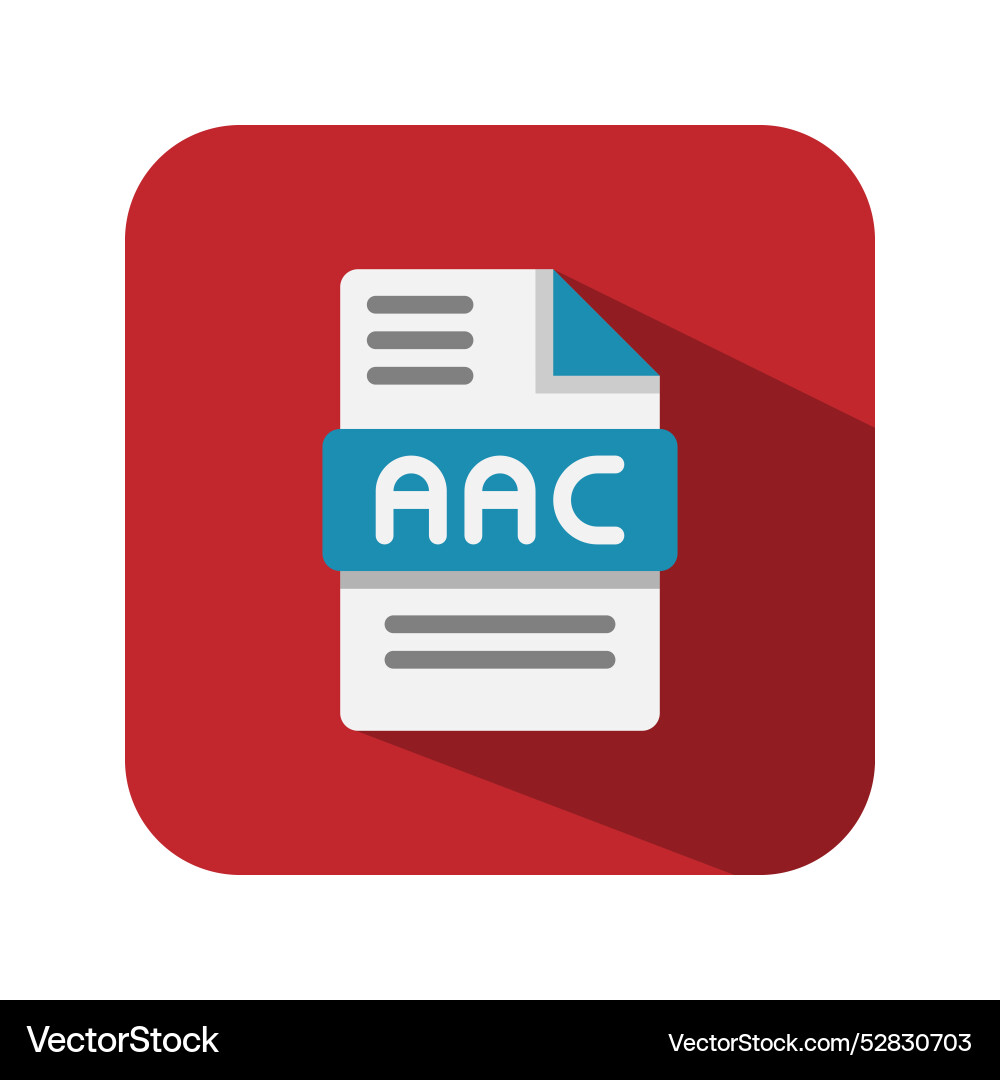 Aac file type format audio icons extension files Aac file type format audio icons extension files vector image