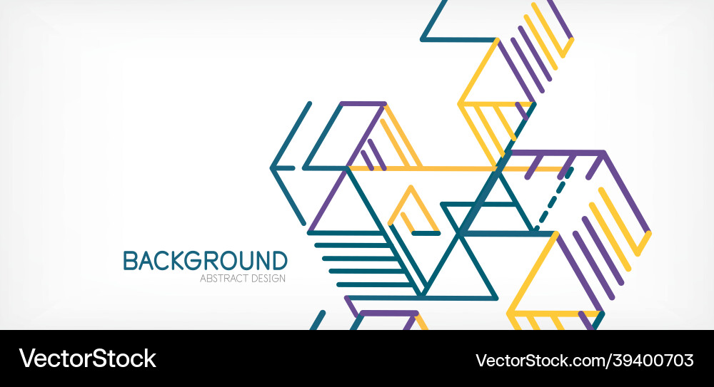 Abstract background color lines on white Vector Image