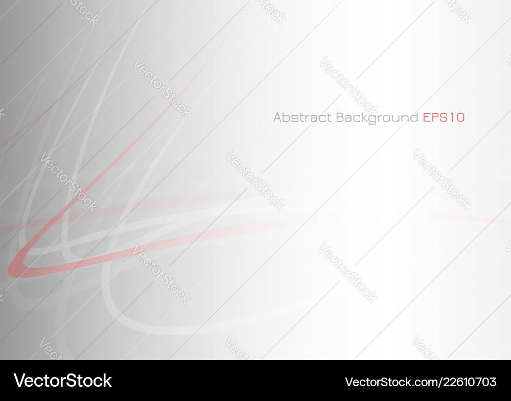 Abstract Red Curve on Gray Background Vector Image
